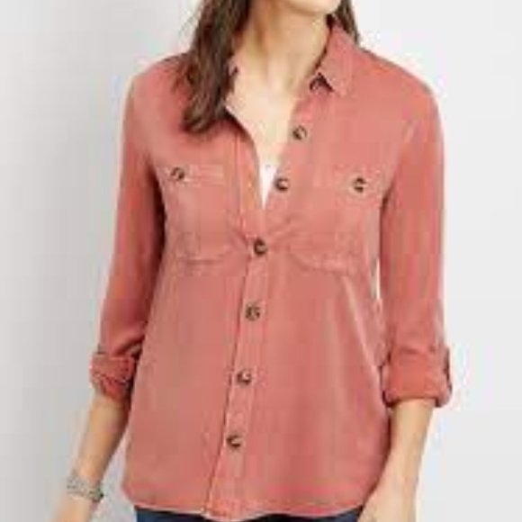Maurices Tops - ❤️Maurices Utility Button Down Shirt, M